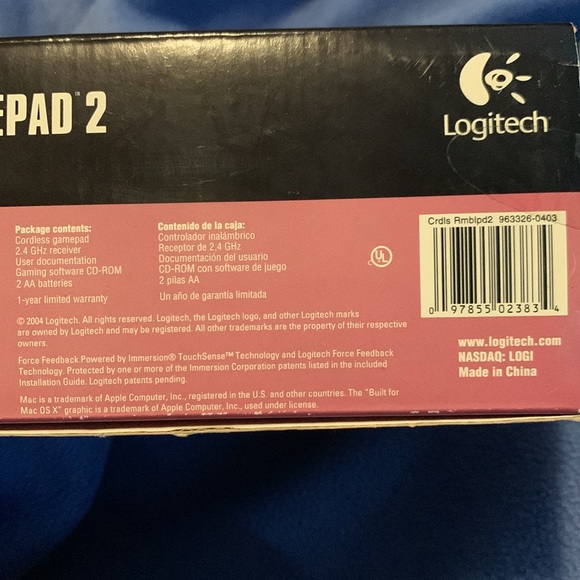 Vintage PC Logitech game cordless Rumblepad 2 - Picture 12 of 12